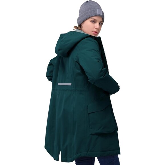 Windproof Women's Waterproof Coat with Adjustable Hood - Winter Travel Essential